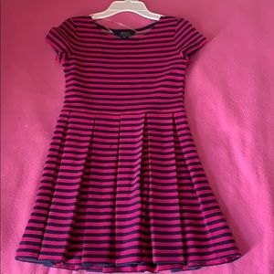Kids size 8/10 Ralph Lauren pink/navy dress